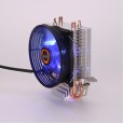 Minus 30 degrees Ferris wheel blue light motherboard CPU radiator fan 2 copper tube suitable for 55/10/1151