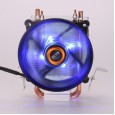 Minus 30 degrees Ferris wheel blue light motherboard CPU radiator fan 2 copper tube suitable for 55/10/1151