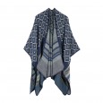 New ladies national style imitation cashmere square dot pattern Nepal shawl split lengthened cloak