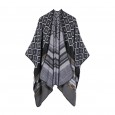 New ladies national style imitation cashmere square dot pattern Nepal shawl split lengthened cloak