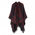 New ladies retro ethnic style flowers warm sunscreen imitation cashmere shawl cloak