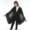 The new lady's butterfly shawl autumn and winter imitation cashmere split shawl office cloak