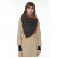 New imitation cashmere scarf female double-sided warm knitted solid color scarf