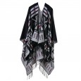Cross plum fringe lengthened thickened imitation cashmere national wind travel split shawl scarf