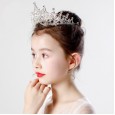 Children's Crown Headdress Princess Girls Crown Crystal Headband Golden Frozen Girl Birthday Cake Decoration