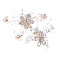 Girls catwalk princess hair accessories children's white flowers handmade pearl hair comb flower girl plug comb headdress hairpin hairpin female