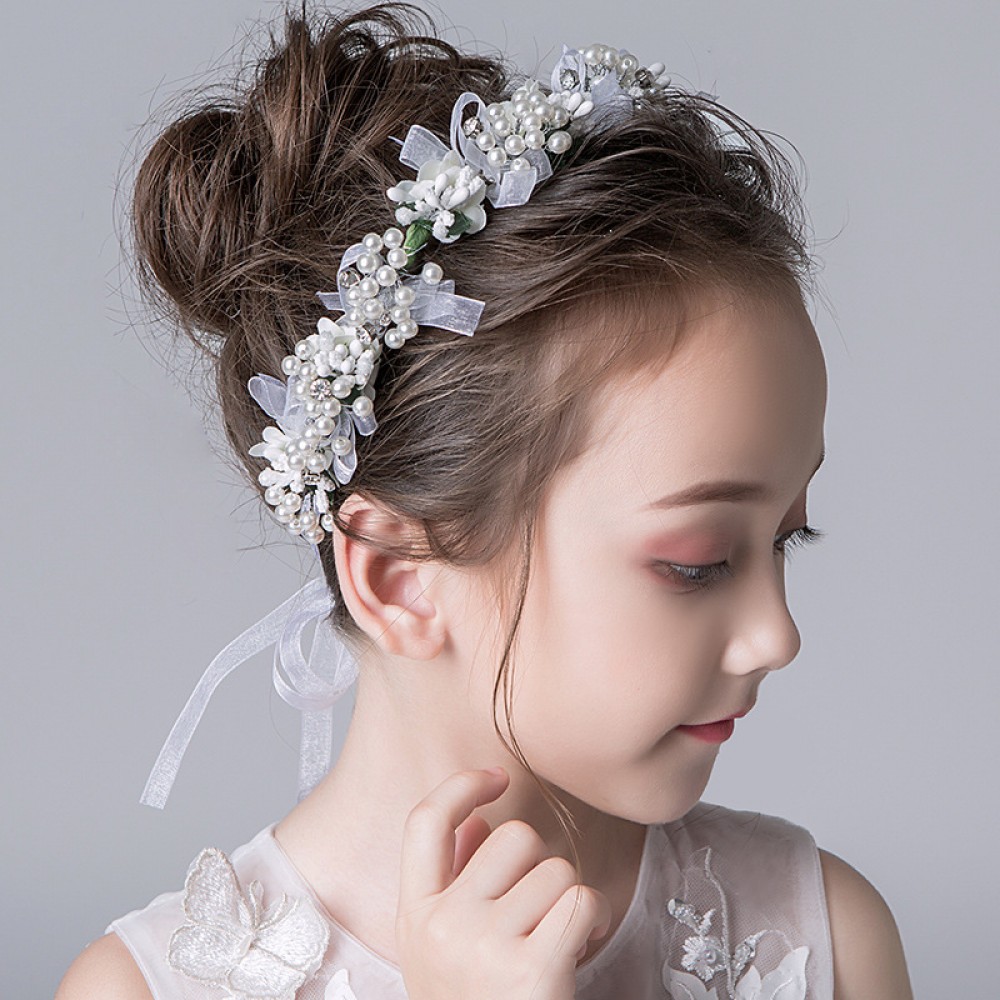 Crown headdress children princess performance jewelry personality cute crown hair band accessories girl pearl accessories