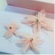 Girls hairpin children's headdress little girl's head flower pink performance hair accessories birthday hairpin flower princess sweet wind