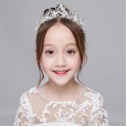 Children's Crown Headdress Silver Rhinestone Hairband Princess Sophia Hair Accessories Frozen Aisha Birthday Gift