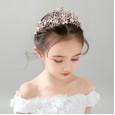 Crown headdress children birthday crown crystal princess show hair accessories hair hoop girl Korean flower girl wreath super fairy