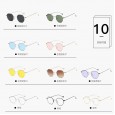 New retro small square octagonal sunglasses men and women trend ocean transparent sunglasses S17025