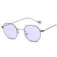 New retro small square octagonal sunglasses men and women trend ocean transparent sunglasses S17025