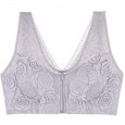 Front zipper shockproof sports underwear anti-sagging beauty back sleep large size bra without steel ring vest bra