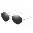 New personality frameless polygon sunglasses men and women tide street shot sunglasses ultra light punk glasses S9045
