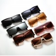 The new one-piece big square sunglasses female tide personality steel ball punk sunglasses glasses men S9051