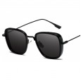 New fashion square iron man sunglasses men and women tide thick edge metal sunglasses glasses S9053