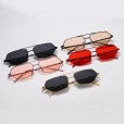 Trend polygon sunglasses female fashion street shot irregular sunglasses metal frame glasses S9027