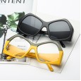New ladies big frame sunglasses personality polygon shade glasses beat concave shape sunglasses S8052