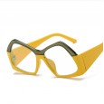 New ladies big frame sunglasses personality polygon shade glasses beat concave shape sunglasses S8052