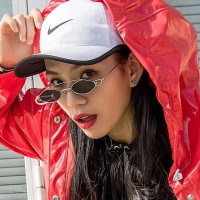 New personality small frame sunglasses men and women trend fashion oval metal sunglasses wild glasses S8049
