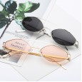 New personality small frame sunglasses men and women trend fashion oval metal sunglasses wild glasses S8049