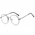 Myopia glasses female tide retro gold wire polygon plain face round eye frame male F8009