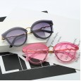 New Lady Frameless Cat Eye Sunglasses Trend Shade Sun Glasses Street Shot Sunglasses S8056