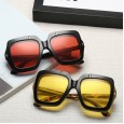 New retro clamshell sunglasses female ocean film trend oversized frame sunglasses men S17074