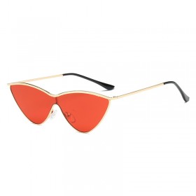 Trendy Cat Eye Sunglasses Women's Metal One Piece Sunglasses Wild Street Shooting Sunglasses Men S8005