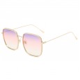 Fashion big frame ladies sunglasses trend gradient color street shot sunglasses metal pattern glasses male S08