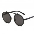 Personality round frame sunglasses men and women couple punk sunglasses the same paragraph wild glasses S17031