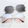New fashion polygon oversized frame sunglasses men and women round face color film sunglasses simple wild glasses S9016