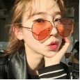 Trendy fashion big frame sunglasses men and women models transparent ocean film sunglasses street shooting wild glasses S17042