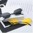 New retro small frame sunglasses female tide polygon hip-hop style sunglasses male street shot round face glasses S8069