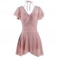 Swimsuit female new ladies one-piece skirt conservative hot spring swimsuit steel support gathered swimsuit female