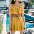 One-piece swimsuit female small fresh new wind cover belly was thin conservative swimsuit skirt hot spring bikini