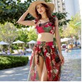 New cover belly small chest bikini swimsuit was thin split swimsuit conservative ladies hot spring swimsuit