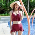 New three-point swimsuit female beach vacation hot spring lace sexy bikini split swimsuit three-piece suit