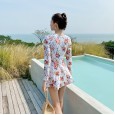 One-piece swimsuit female new hot spring swimsuit cover belly slim thin boxer conservative skirt swimsuit