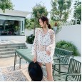 Swimsuit female three-piece cover belly slim thin new retro wave point sexy hot spring style swimsuit