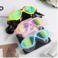 Swimming goggles eye protection big frame HD waterproof anti-fog swimming glasses men and women adult diving goggles equipment