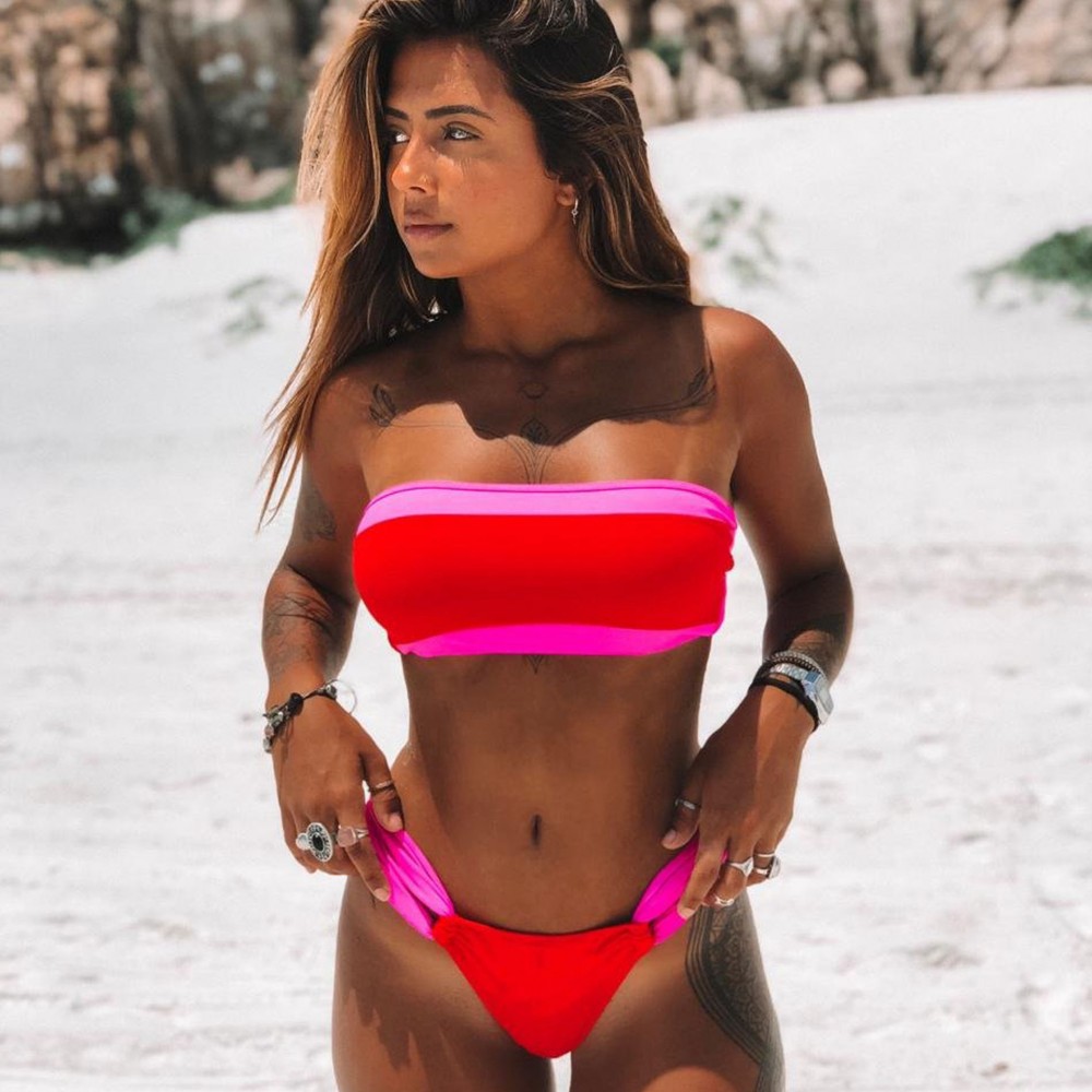 New swimsuit ladies bikini popular sexy split gradient swimsuit