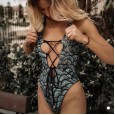 New one-piece swimsuit printed chest braided one-piece swimsuit female Xingcheng