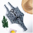 New one-piece swimsuit printed chest braided one-piece swimsuit female Xingcheng