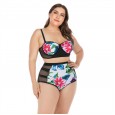 New large size bikini swimsuit mesh splicing women