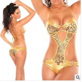 Women's Sexy Siamese Bronze Printed Bikini Popular Swimsuit Popular Swimsuit