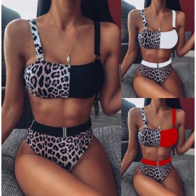 New bikini leopard print color swimsuit women