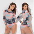 Sexy one-piece female swimsuit hot spring long-sleeved slim surfing diving suit swimsuit 67