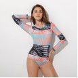 Sexy one-piece female swimsuit hot spring long-sleeved slim surfing diving suit swimsuit 67