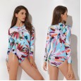 Sexy one-piece female swimsuit hot spring long-sleeved slim surfing diving suit swimsuit 66